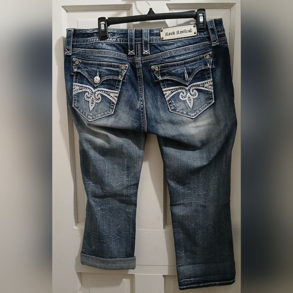 Rock Revival Sora Easy Fit Embellished Capri